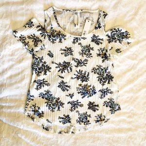 NWT Lucky Cold Shoulder Top